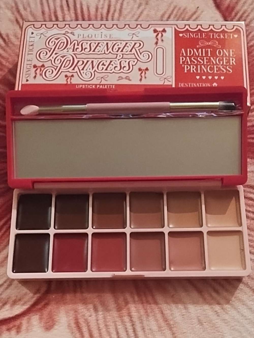 P Louise Neutral & Reds Lipstick Palette with Mirror and Brush